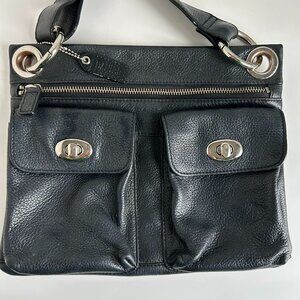 Danier Leather Crossbody Bag in Black